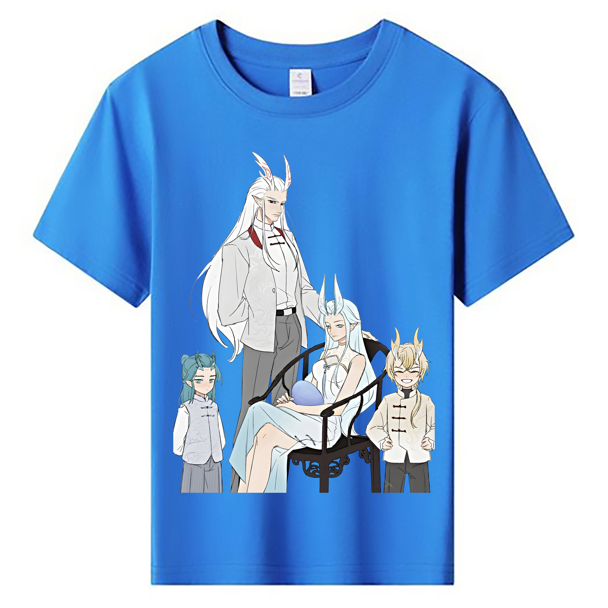 （画像用） Ne Zha 2 ナタ 魔童の大暴れ 綿100％キッズTシャツ（フロントプリント）